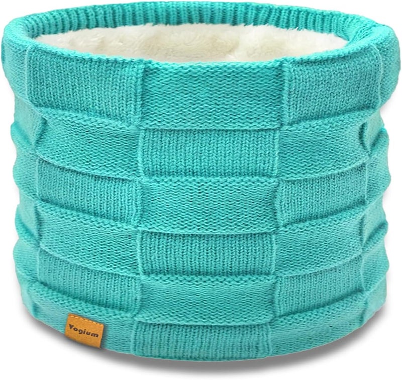 Vogium Kids Double-layer Knit Neck Warmer Gaiter | Thermal Fleece Face Cover for 6-14 Year Olds Boys Girls | Ski, Play - Image 1